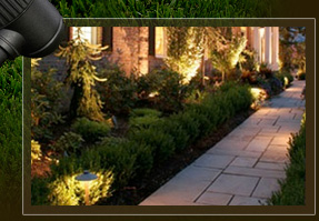 Yards By Us landscape lighting adds dimension to homes and landscapes